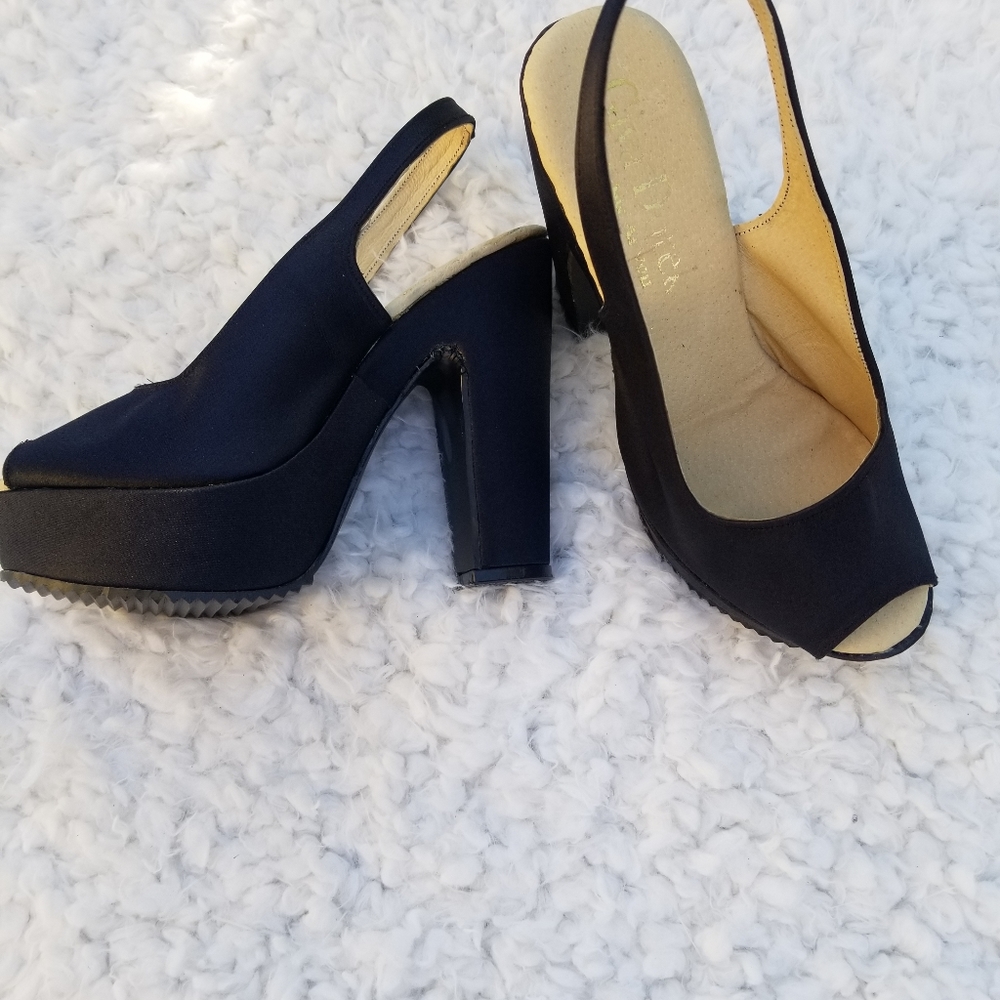 Plataform  sling back pump